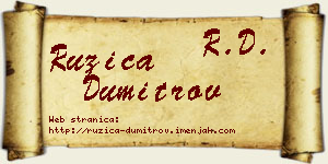 Ružica Dumitrov vizit kartica